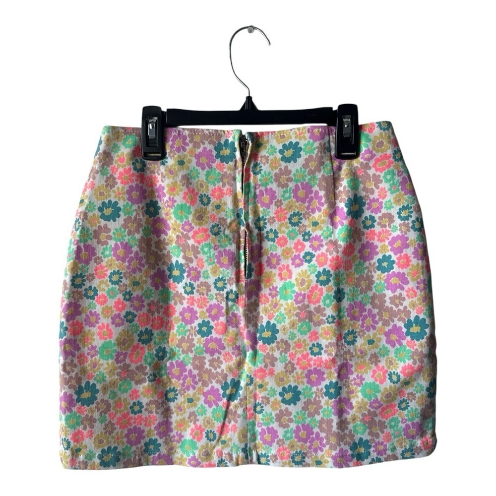 Wild Fable Floral Boho Neon Pastel Mini Skirt - Picture 5 of 5